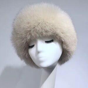Real Fox Fur - White Headband